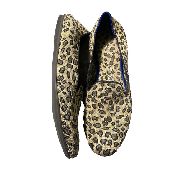 Rothy's The Loafer Spotted Leopard Print Size 9 Wide Women's Slip On Shoes - Picture 3 of 9